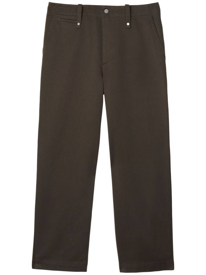 Burberry wide-leg cotton trousers - Brown von Burberry