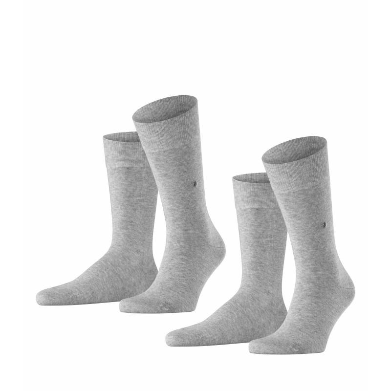 Duopack, Wadenlange Socken Herren Hellgrau W40 von Burlington