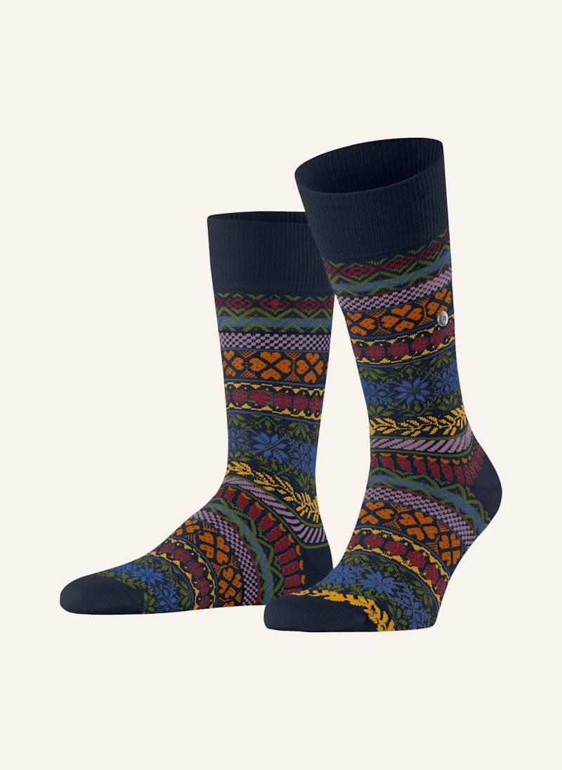 Burlington Socken Country Fair Isle blau von Burlington