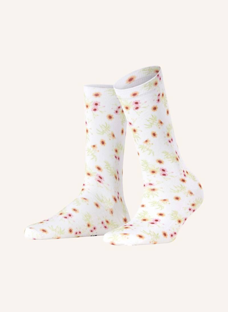 Burlington Socken Floral Romance weiss von Burlington