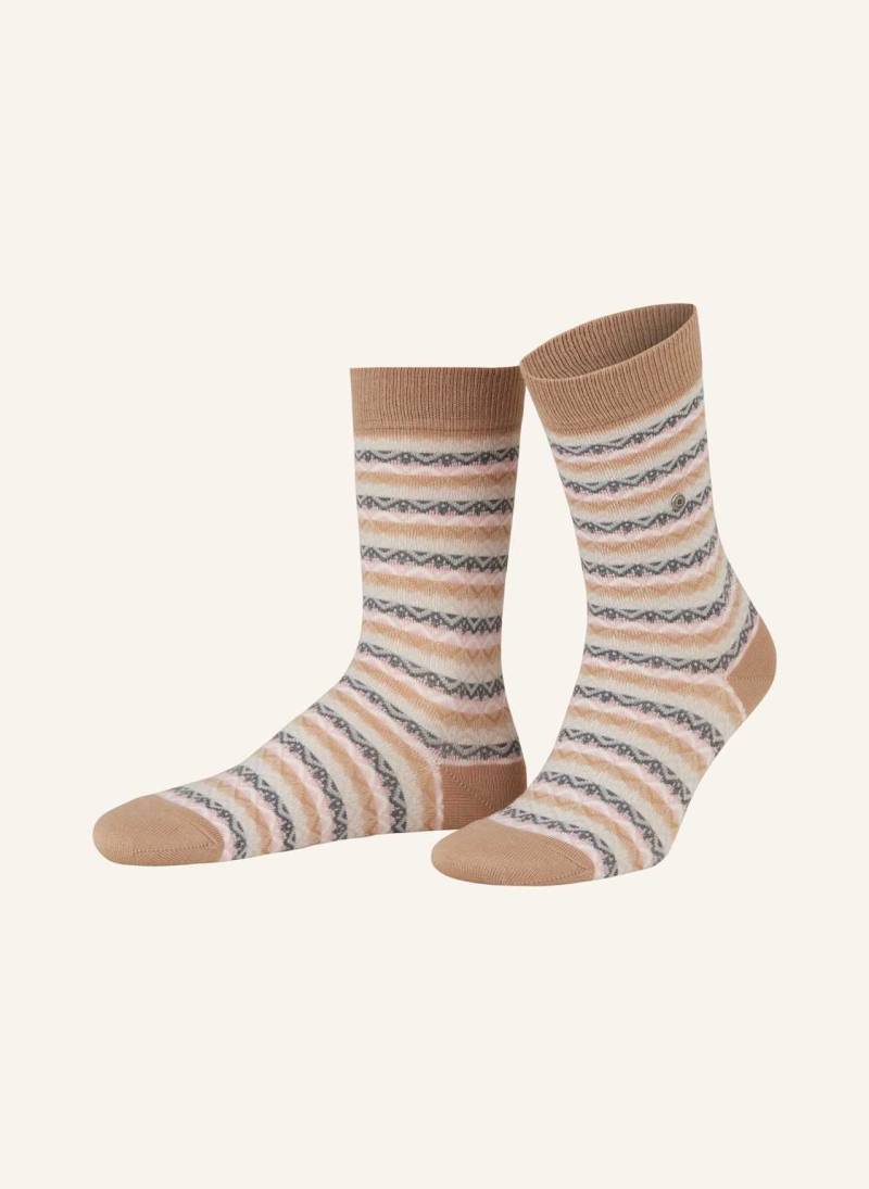 Burlington Socken Modern Fair Isle braun von Burlington