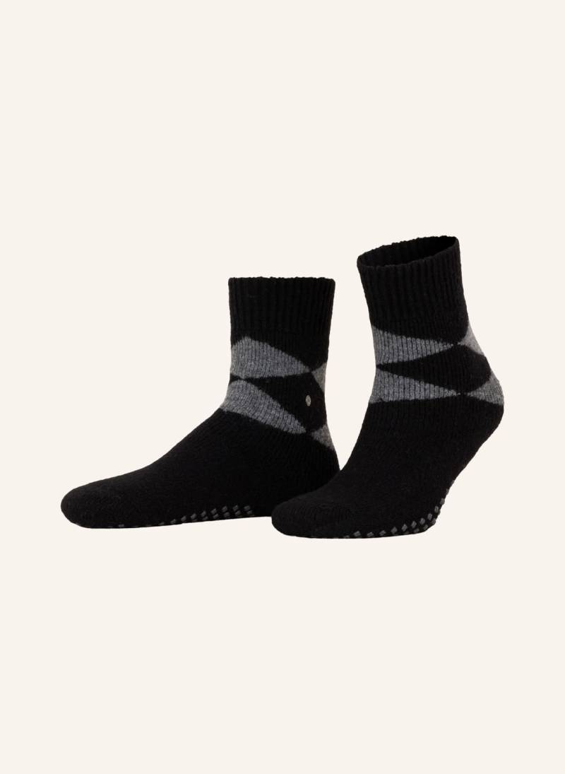 Burlington Stoppersocken Cosy Argyle schwarz von Burlington