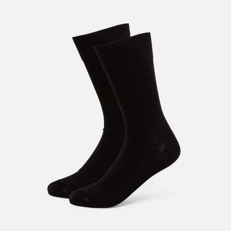 Duopack, Wadenlange Socken Herren Black W40 von Burlington