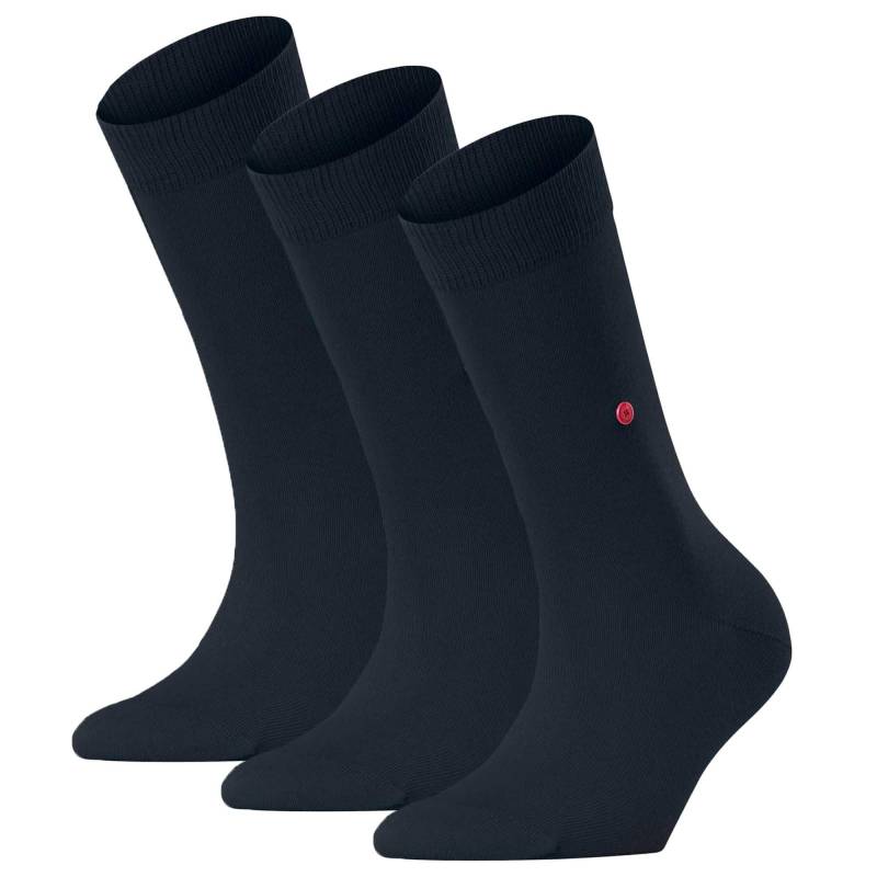 Socken 3er Pack Bequem Sitzend-lady Damen Marine 36-41 von Burlington