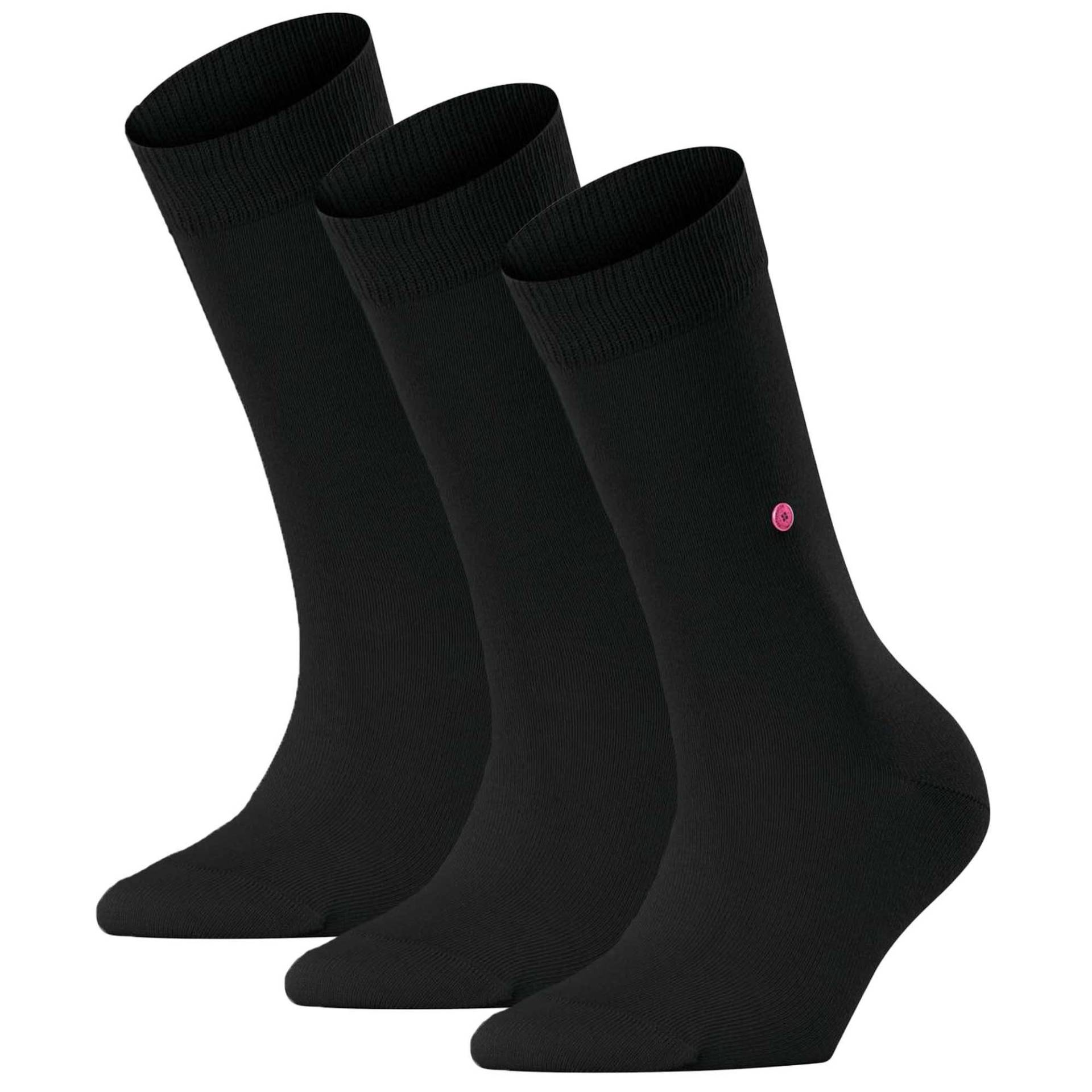 Socken 3er Pack Bequem Sitzend Damen Schwarz 36-41 von Burlington