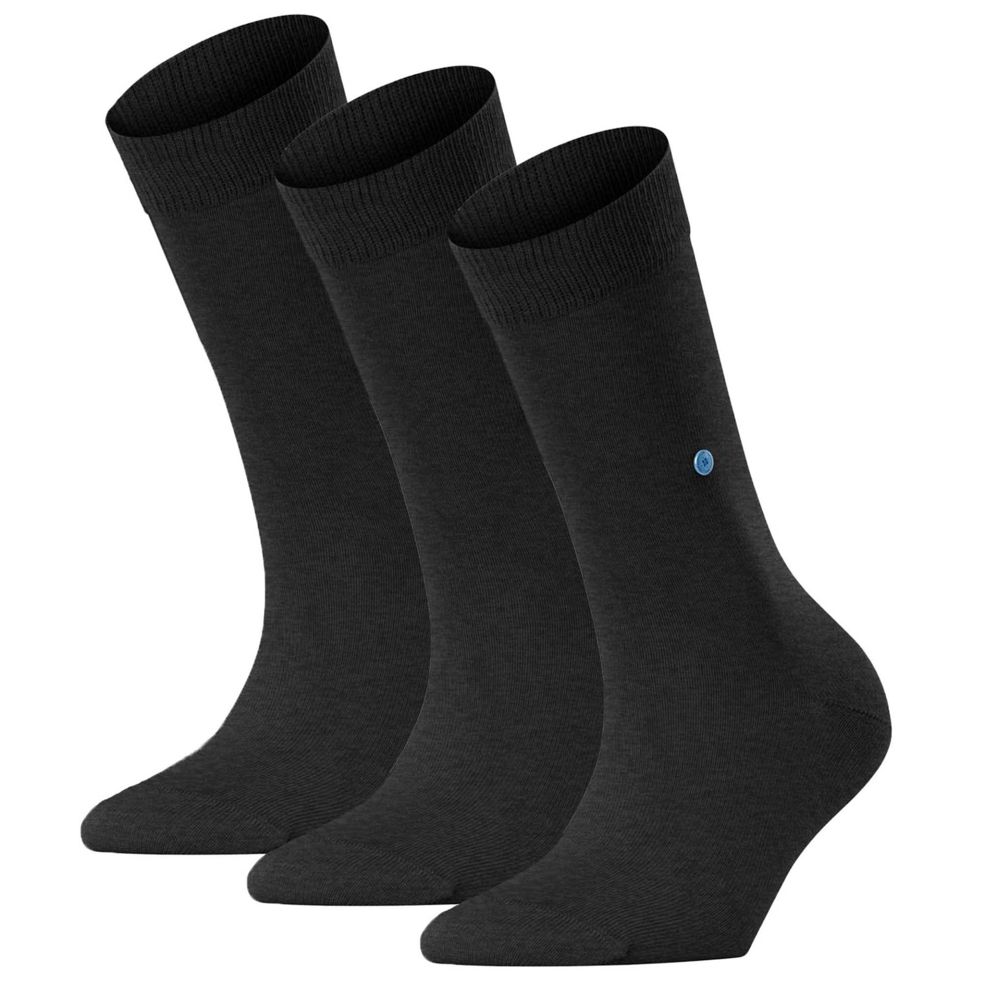 Socken 3er Pack Bequem Sitzend-lady Damen Schwarz Leicht 36-41 von Burlington