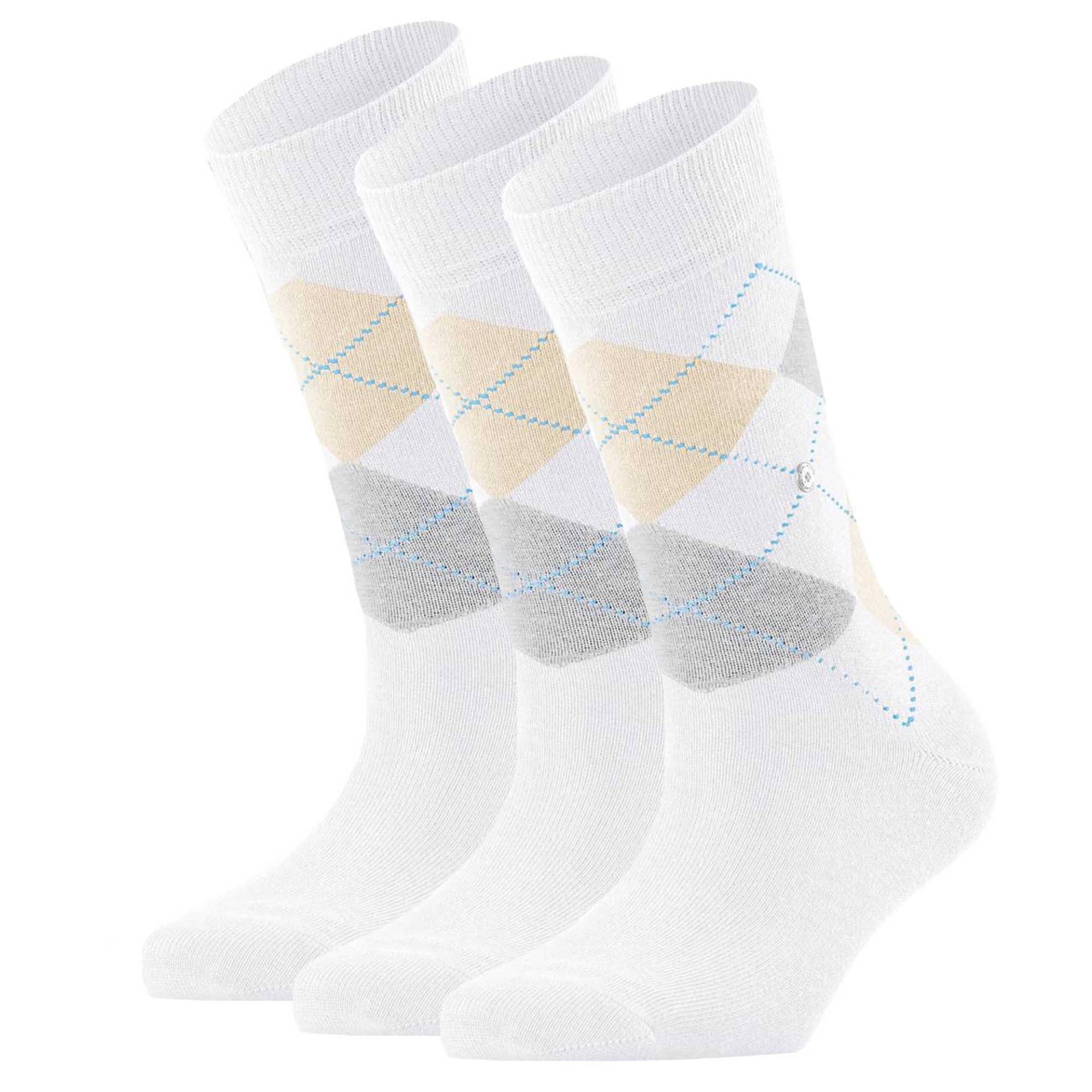 Burlington - Socken  3er Pack Bequem sitzend, für Damen, Weiss, Größe 36-41 von Burlington