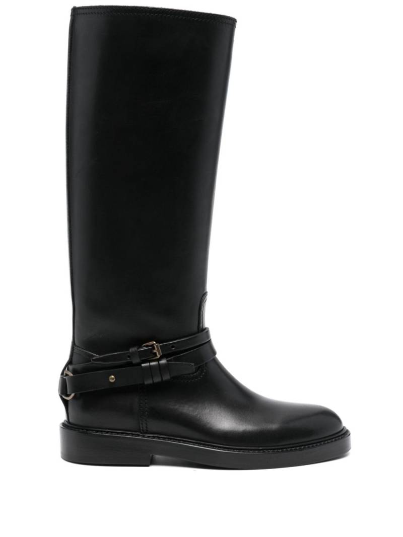 Buttero knee-high leather boots - Black von Buttero