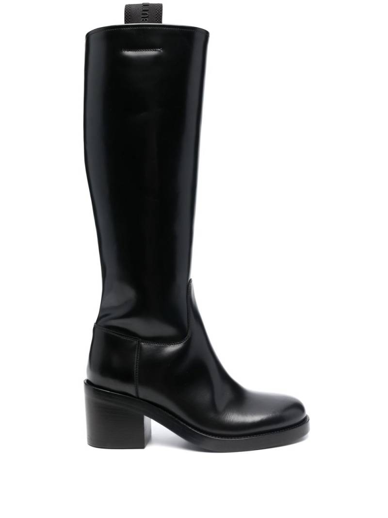 Buttero leather 65mm long boots - Black von Buttero