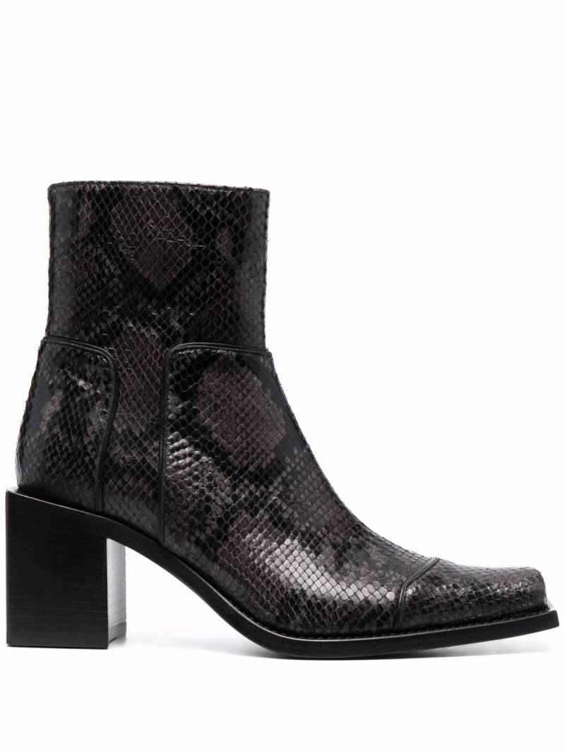 Buttero snakeskin ankle boots - Black von Buttero