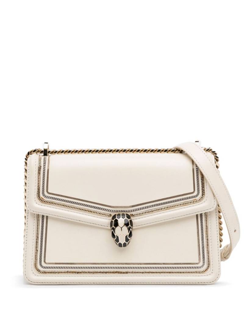 Bvlgari Pre-Owned 2020 Pre-Owned Bvlgari Serpenti Diamond Blast Crossbody Bag - White von Bvlgari Pre-Owned