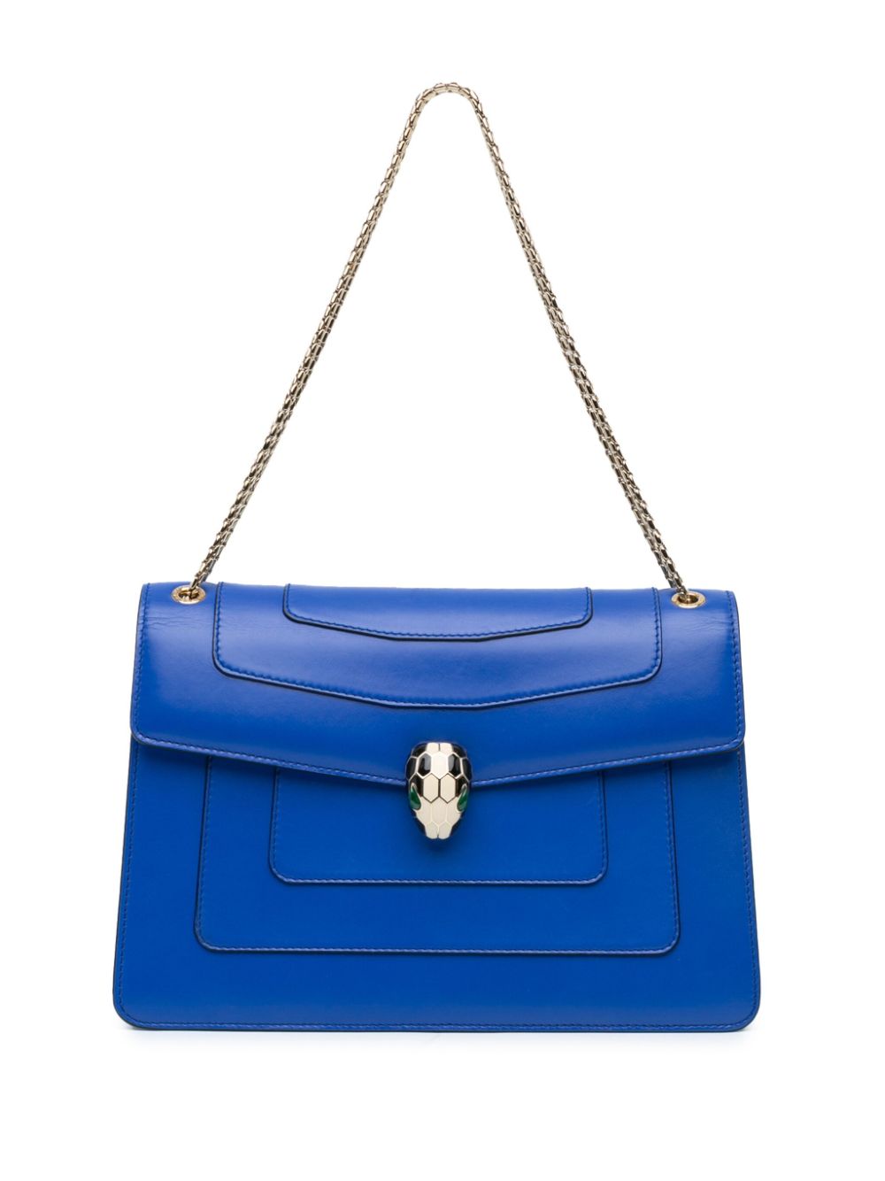 Bvlgari Pre-Owned 21st Century Medium Serpenti Forever Leather shoulder bag - Blue von Bvlgari Pre-Owned