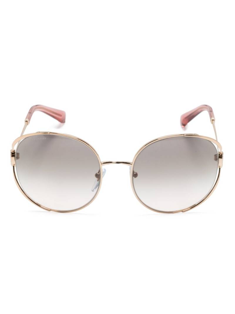 Bvlgari oversize-frame sunglasses - Gold von Bvlgari