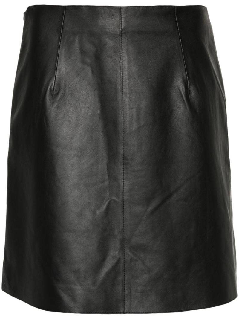 By Malene Birger A-line leather skirt - Black von By Malene Birger