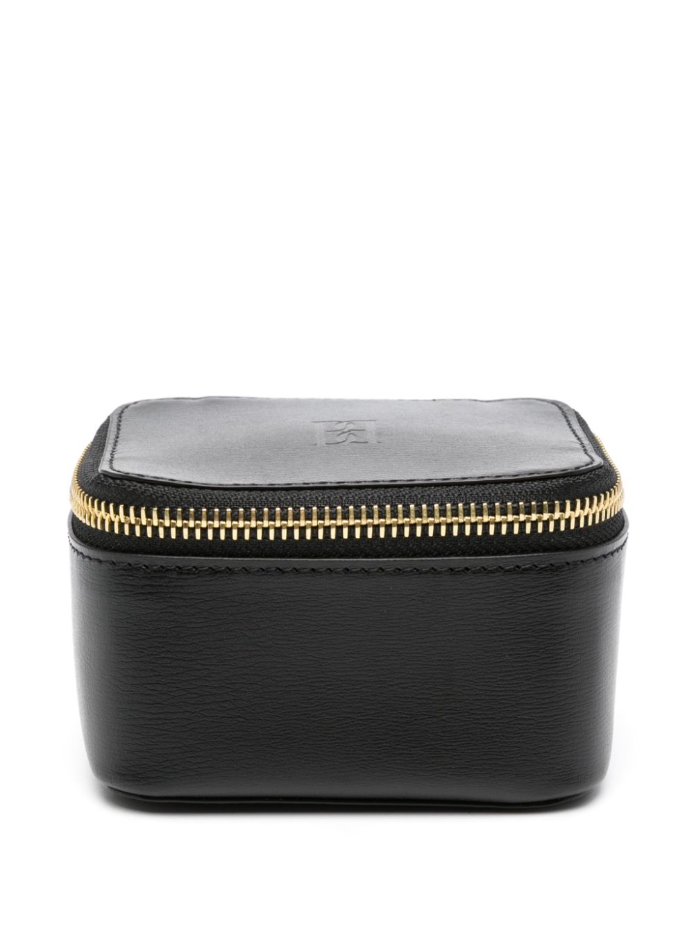 By Malene Birger Aya leather makeup bag - Black von By Malene Birger