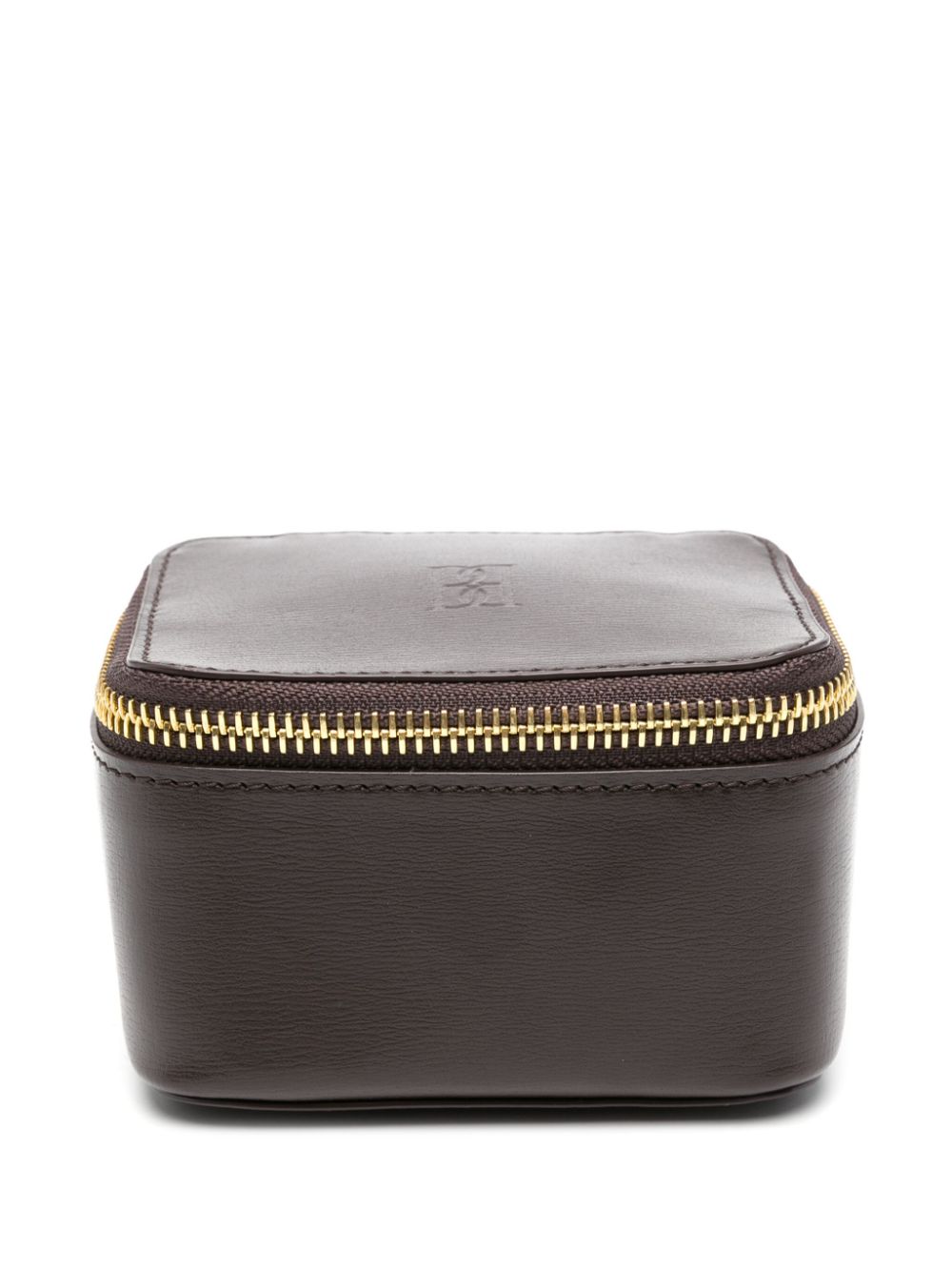 By Malene Birger Aya leather makeup bag - Purple von By Malene Birger