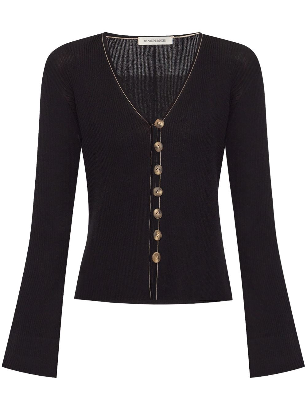 By Malene Birger Cirella ribbed cardigan - Black von By Malene Birger