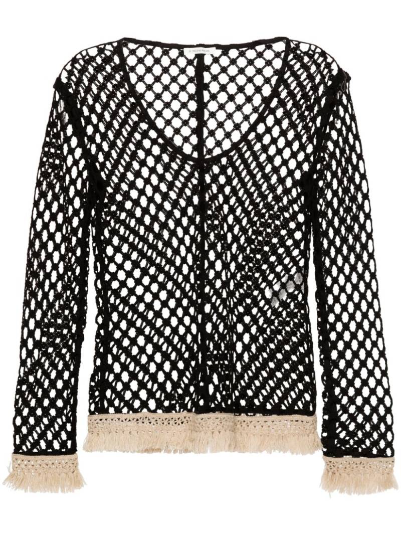 By Malene Birger Cymbeline open-knit top - Black von By Malene Birger