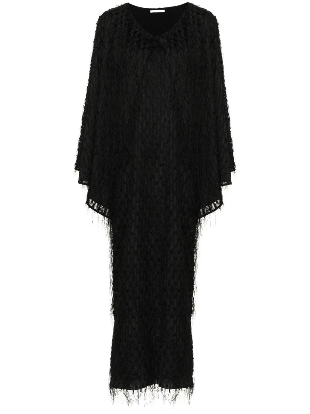 By Malene Birger Elyn fringed midi dress - Black von By Malene Birger