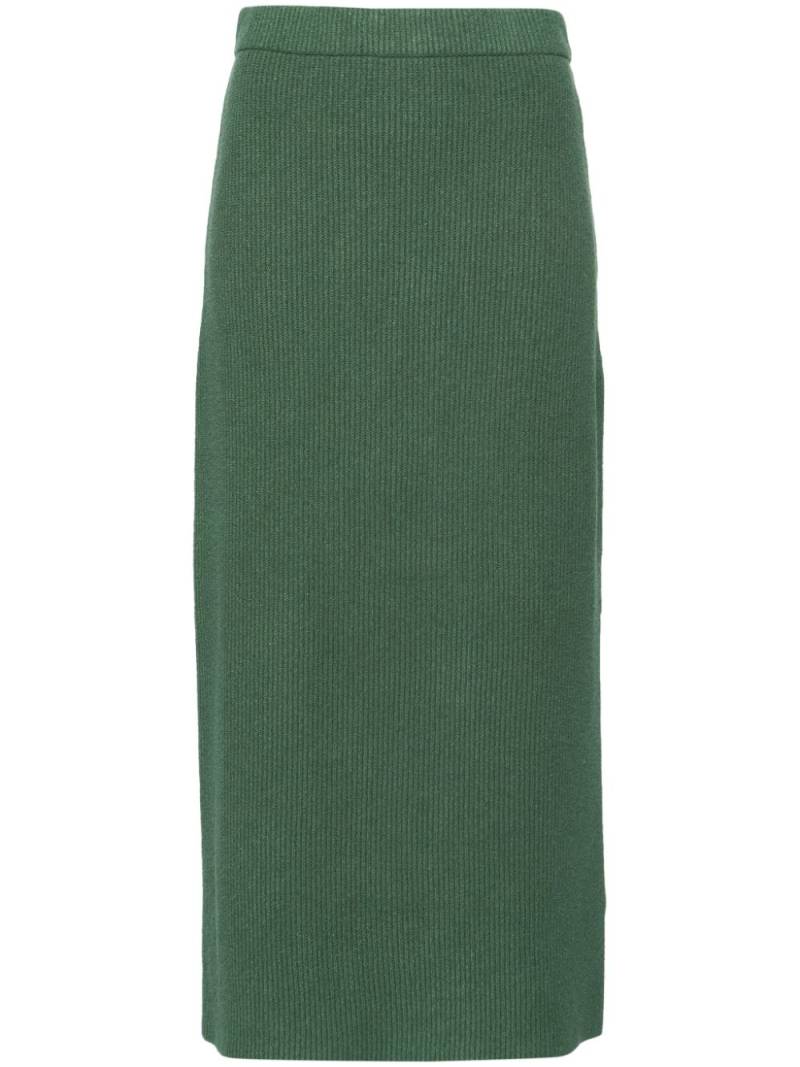 By Malene Birger Kyara ribbed midi skirt - Green von By Malene Birger