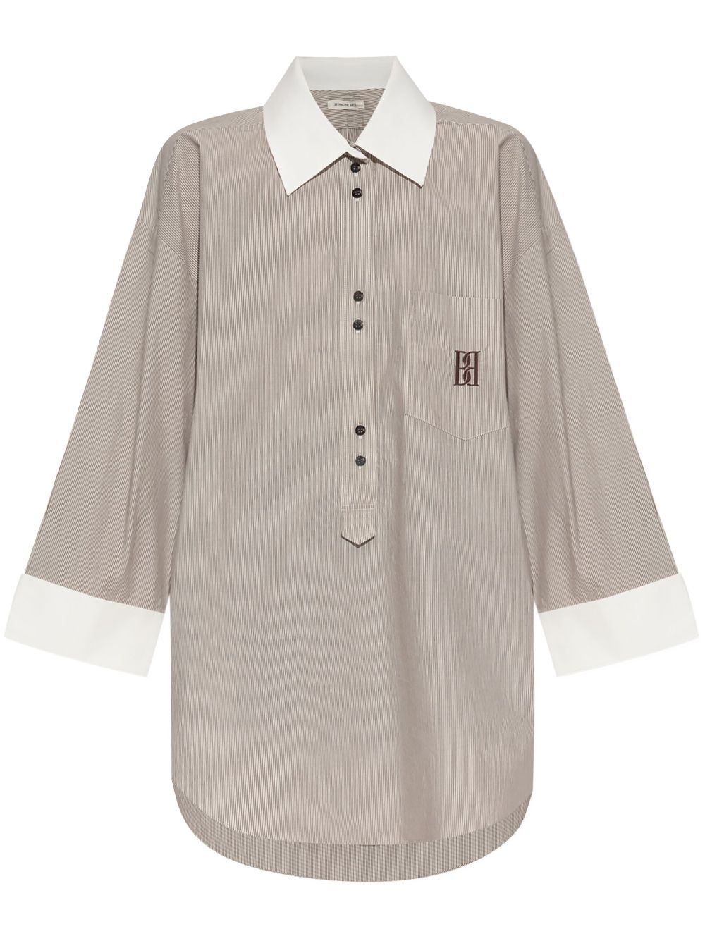 By Malene Birger Maye striped organic-cotton shirt - Grey von By Malene Birger