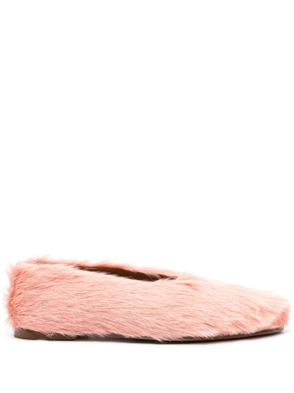 By Malene Birger Merina point-toe calf-hair flats - Pink von By Malene Birger