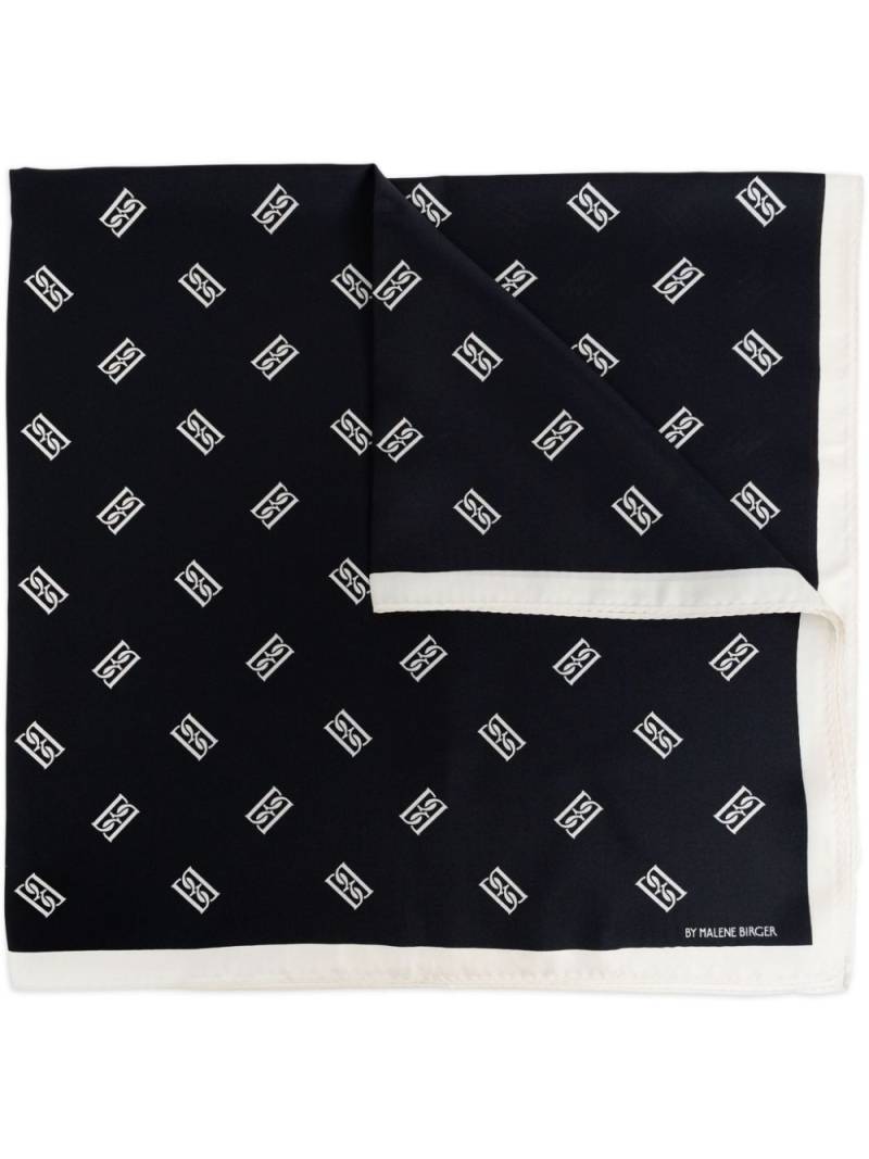 By Malene Birger Monnis multi-print silk scarf - Black von By Malene Birger