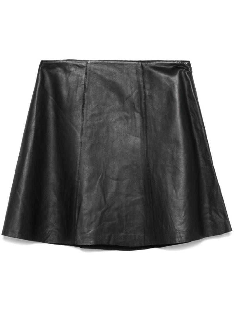 By Malene Birger Naommi leather mini skirt - Black von By Malene Birger