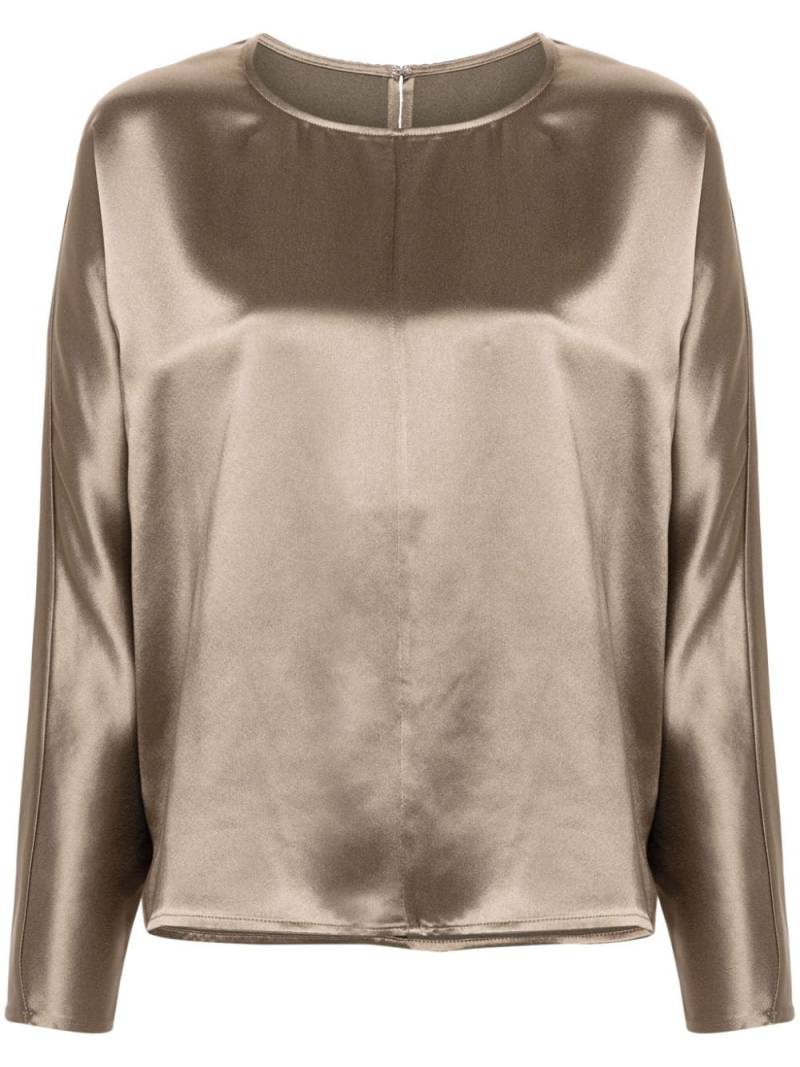 By Malene Birger Odelleys satin blouse - Brown von By Malene Birger