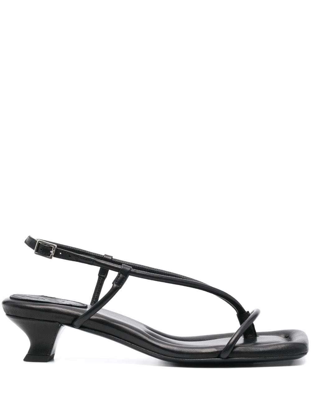 By Malene Birger Tevi 45mm leather slingback sandals - Black von By Malene Birger