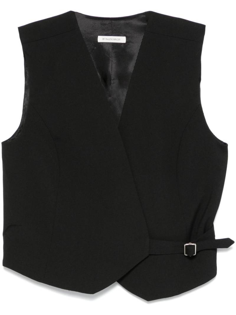 By Malene Birger V-neck waistcoat - Black von By Malene Birger