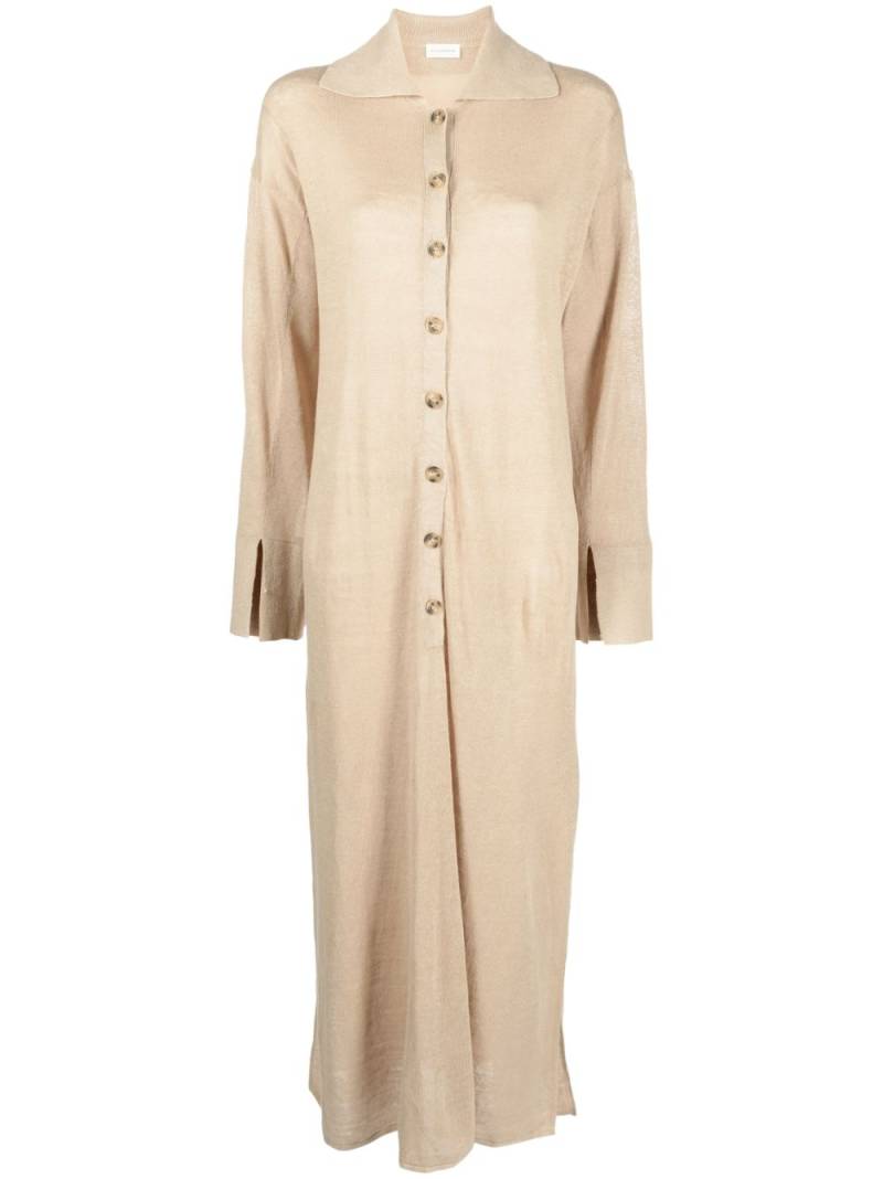 By Malene Birger button-front side slit dress - Neutrals von By Malene Birger