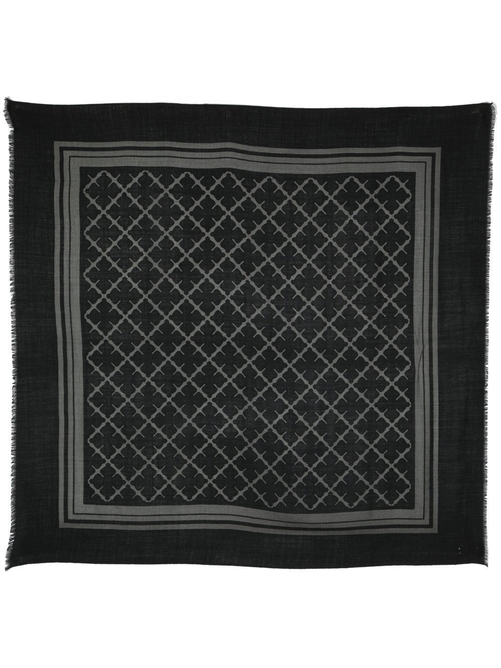 By Malene Birger geometric-patterned wool scarf - Black von By Malene Birger