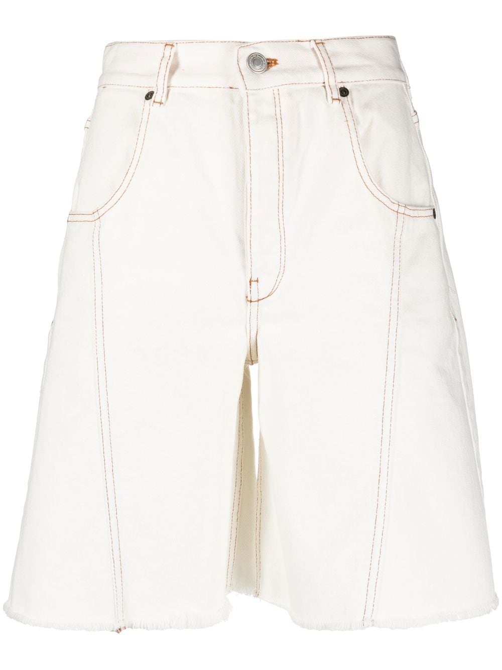 By Malene Birger high-waisted denim shorts - White von By Malene Birger