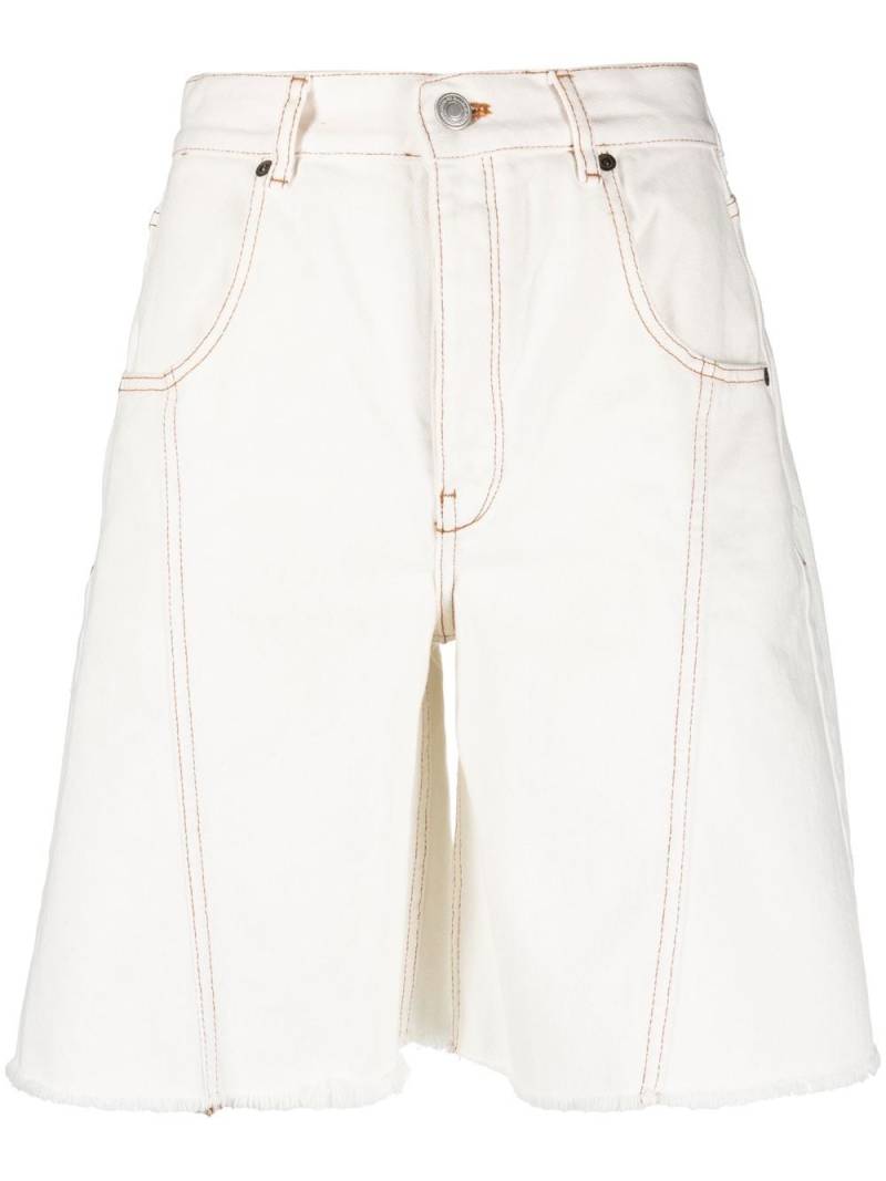 By Malene Birger high-waisted denim shorts - White von By Malene Birger