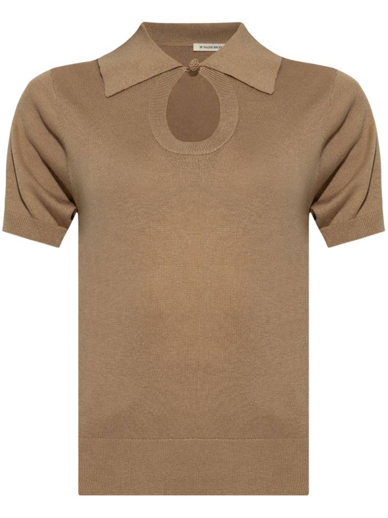 By Malene Birger keyhole-neck polo top - Brown von By Malene Birger