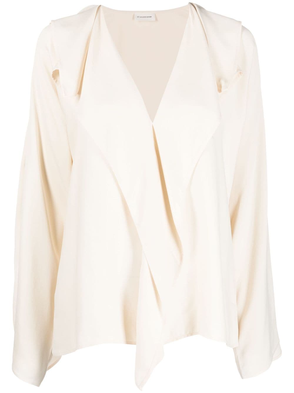 By Malene Birger layered-details flared blouse - Neutrals