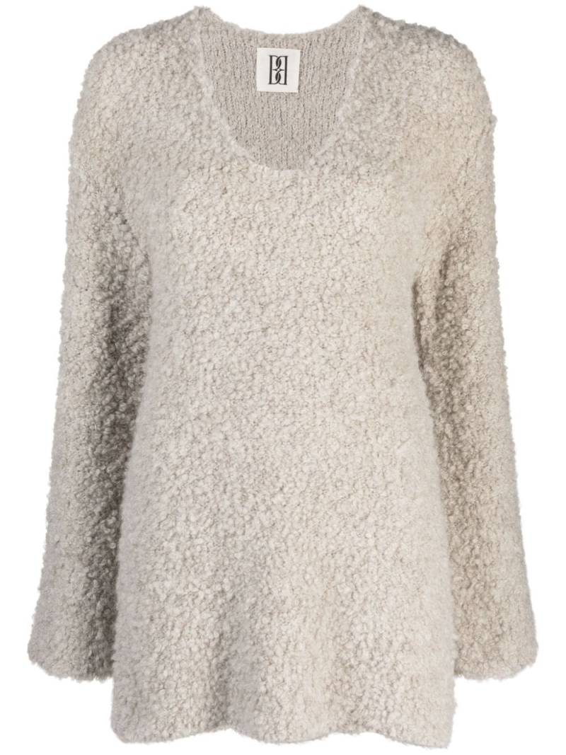 By Malene Birger scoop-neck bouclé jumper - Neutrals von By Malene Birger