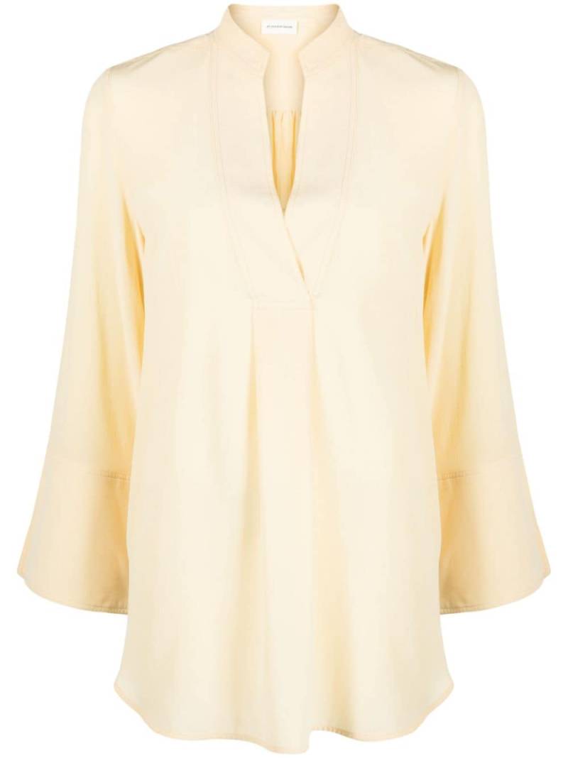 By Malene Birger silk bell-sleeves blouse - Yellow von By Malene Birger