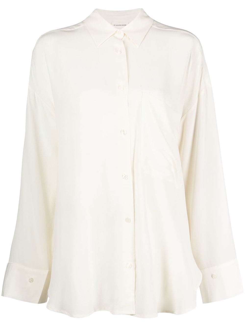 By Malene Birger silk long-sleeve blouse - White von By Malene Birger