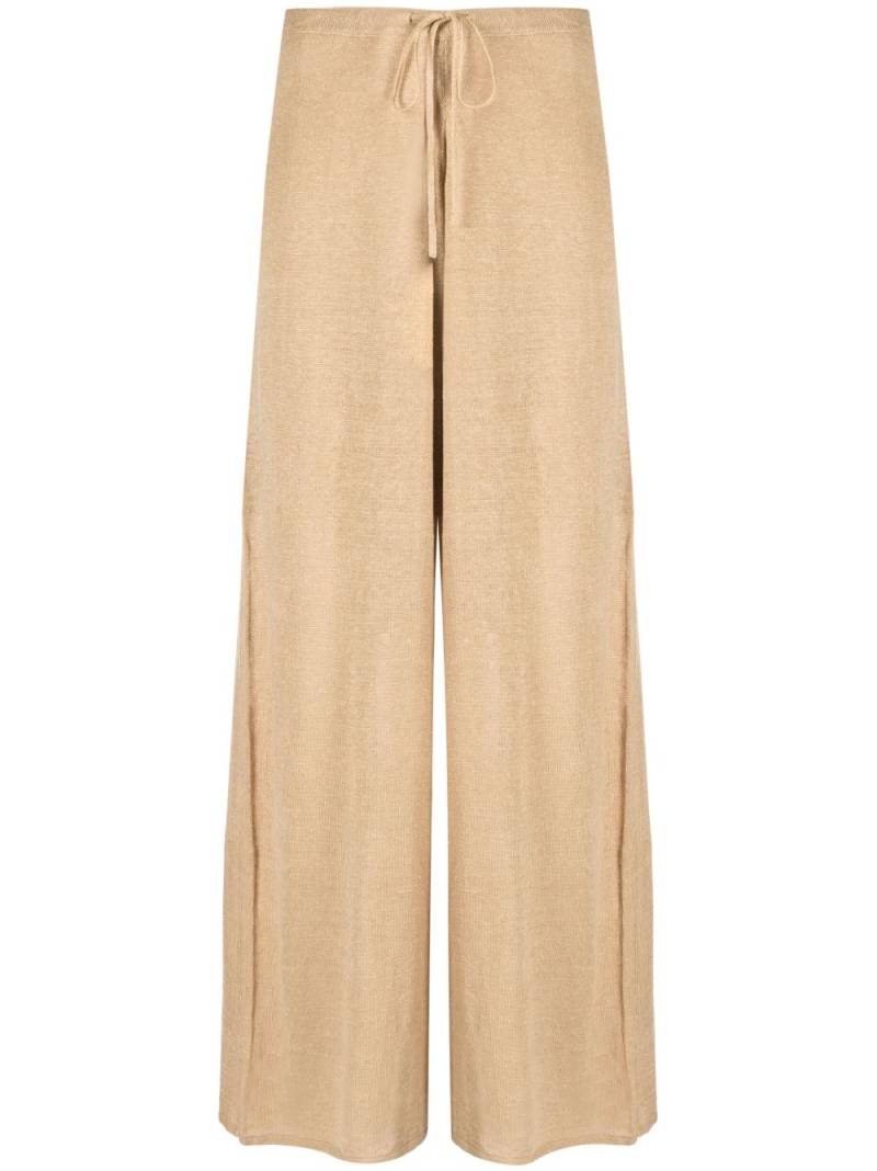 By Malene Birger wide-leg linen trousers - Brown von By Malene Birger