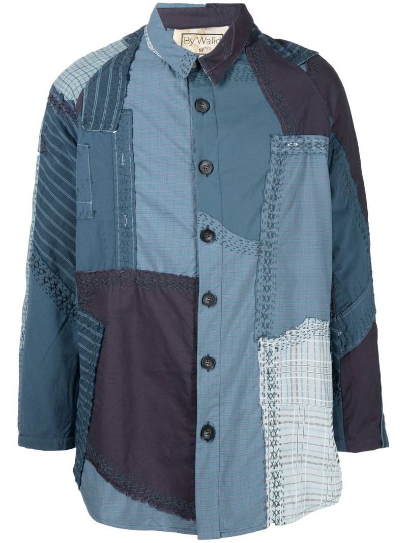 By Walid Miles panelled shirt jacket - Blue von By Walid