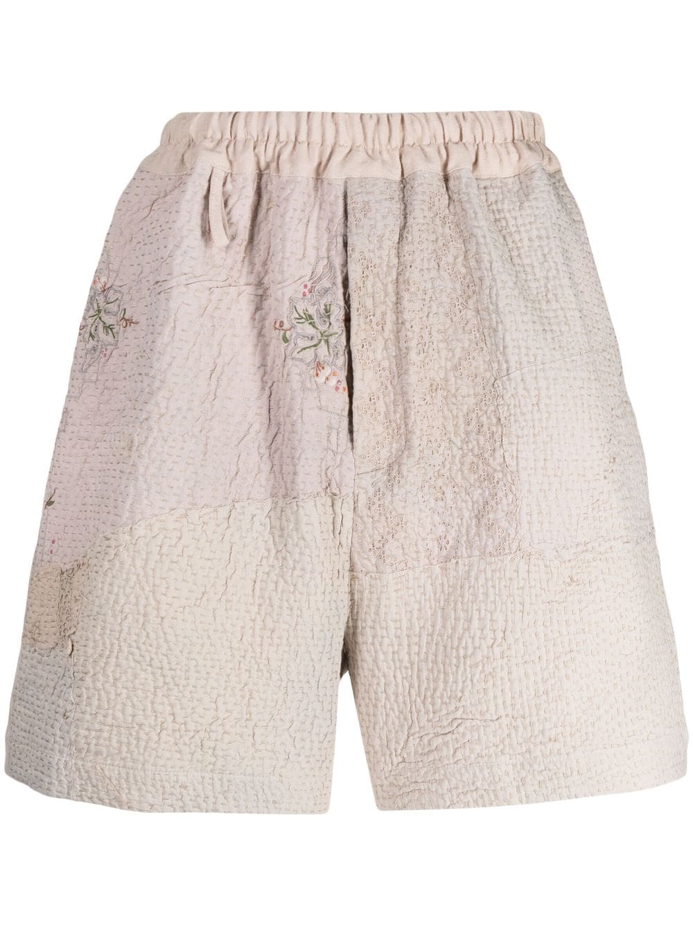 By Walid embroidered linen-cotton shorts - Neutrals von By Walid