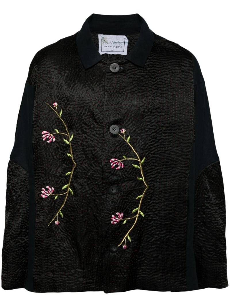 By Walid embroidered single-breasted coat - Black von By Walid