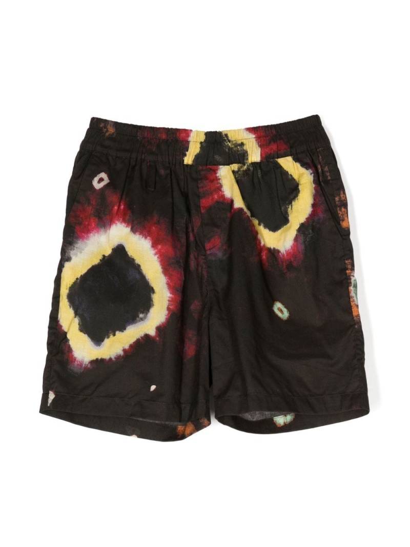 By Walid x Kindred tie-dye print shorts - Black von By Walid