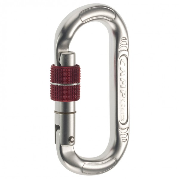 C.A.M.P. - Oval Compact Lock - Schraubkarabiner grau/weiß von C.A.M.P.