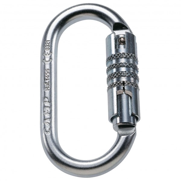 C.A.M.P. - Oval Pro 3Lock - Stahlkarabiner grau von C.A.M.P.