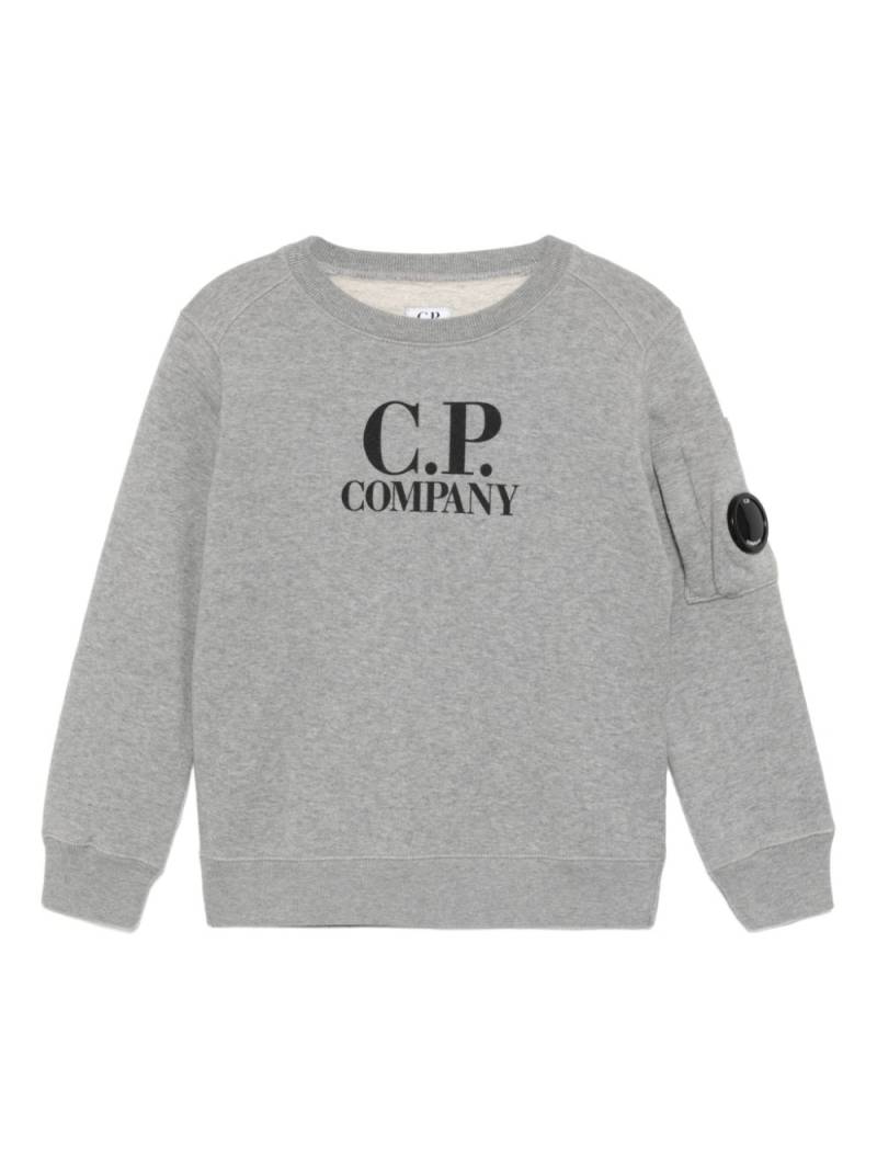 C.P. Company Kids Diagonal fleece logo sweatshirt - Grey von C.P. Company Kids