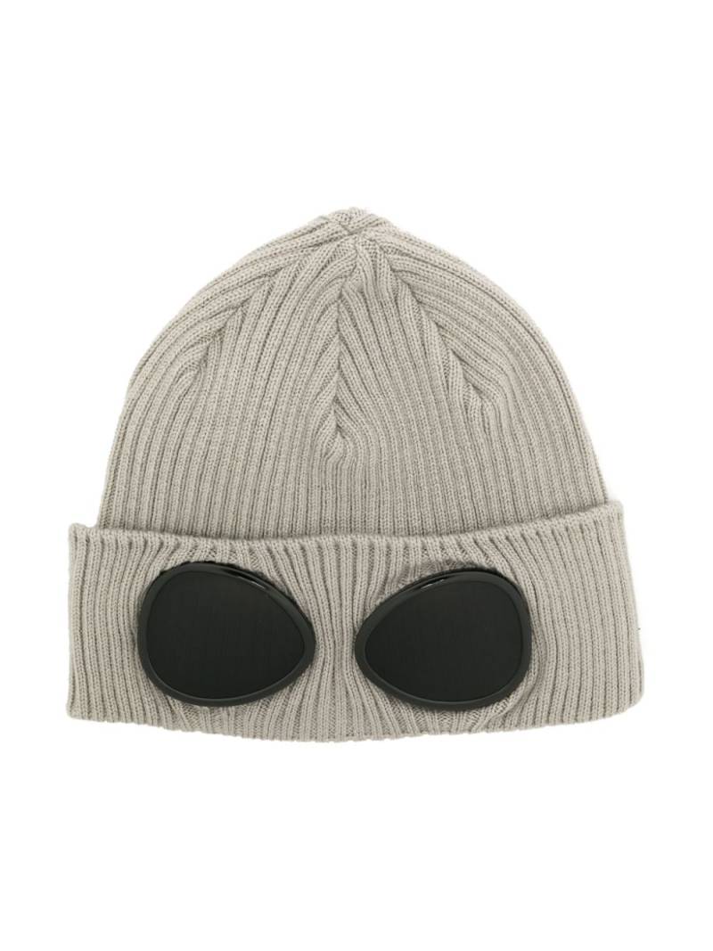 C.P. Company Kids Goggles-detail wool beanie - Grey von C.P. Company Kids