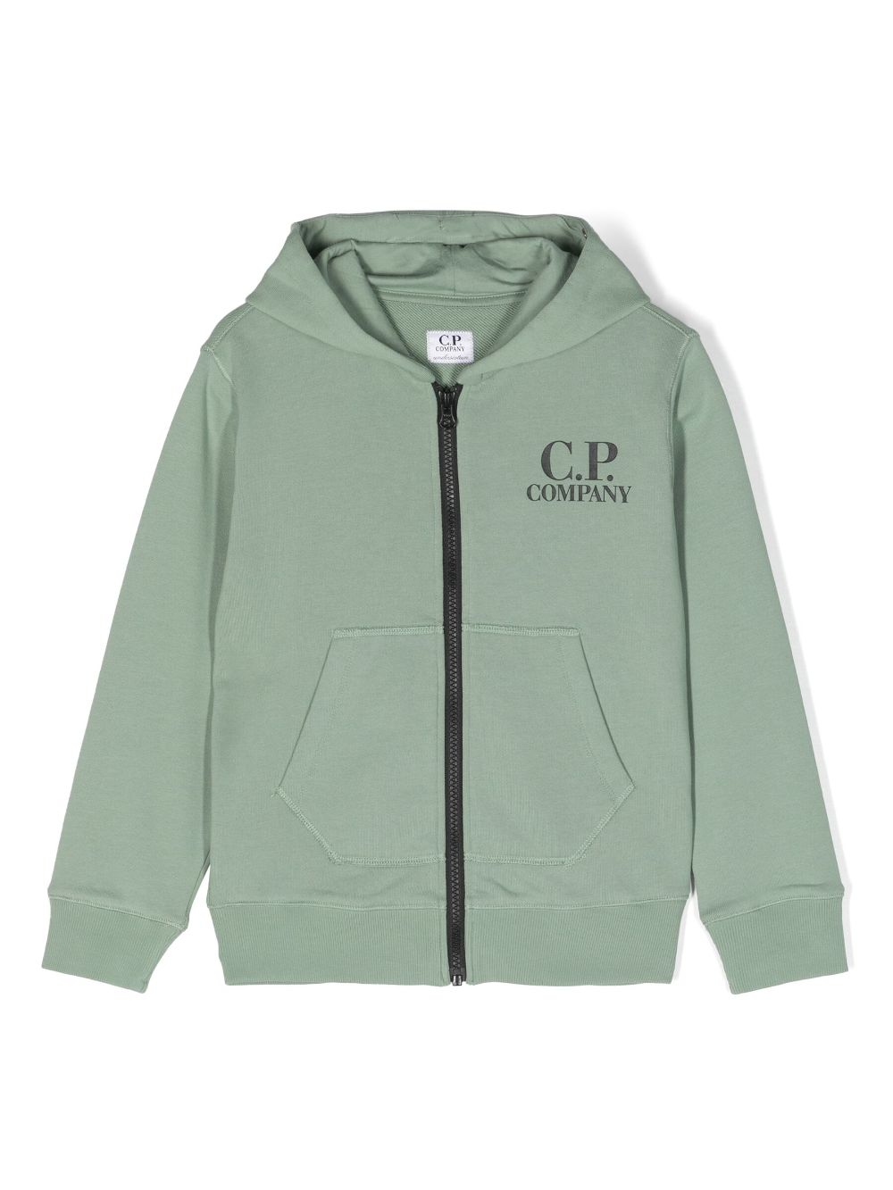 C.P. Company Kids Goggles-detail zip-up hoodie - Green von C.P. Company Kids